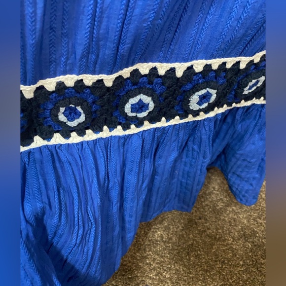 Zara Contrasting Crochet Knit Maxi Dress - Picture 4 of 5